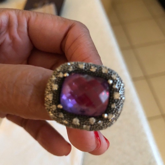 David Yurman Jewelry - David Yurman Amethyst & Diamonds Ring s. 6